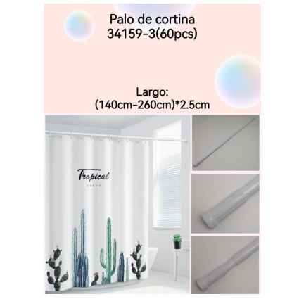 barra para cortina de ducha