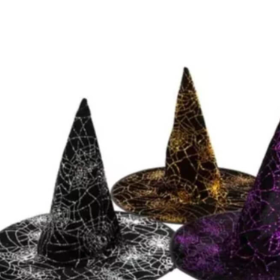 gorro bruja arañitas