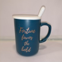 tazon fortune azul  c/ tapa y cuchara 