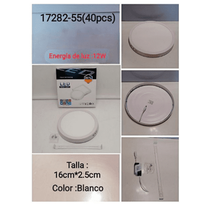 panel luminoso de superficie 12w