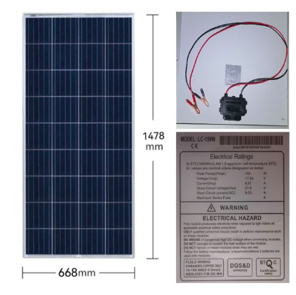panel solar  12v  150w